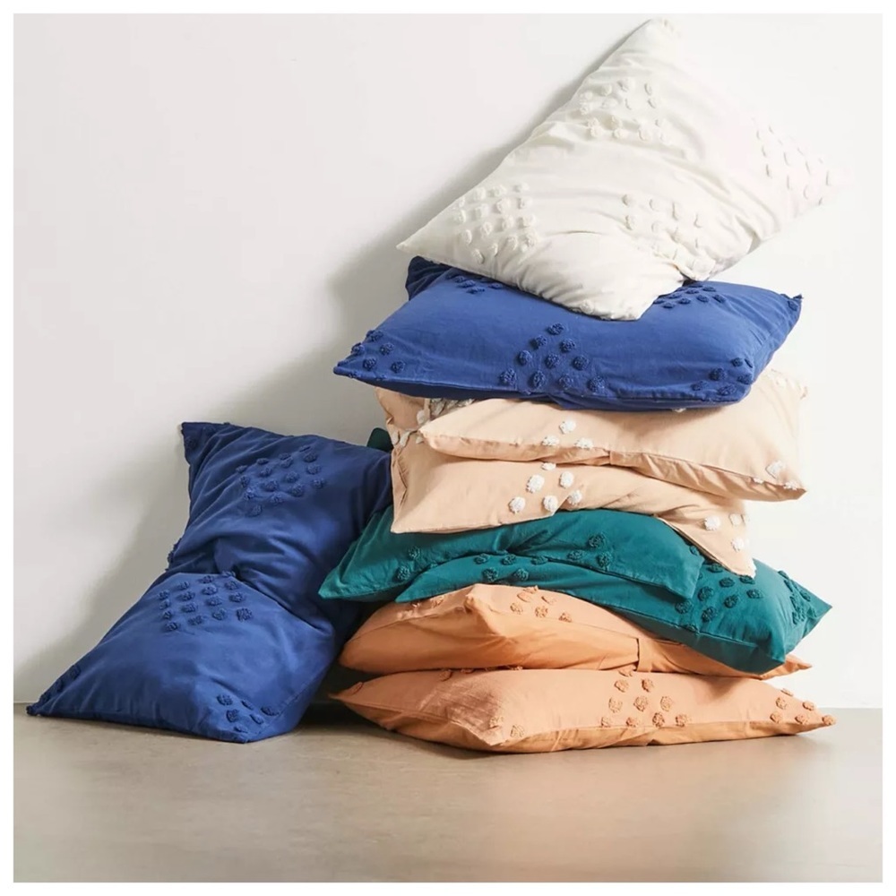 Urban Outfitters Tufted Geo Cotton Sham Set of Two in Blue - Picture 3 of 3